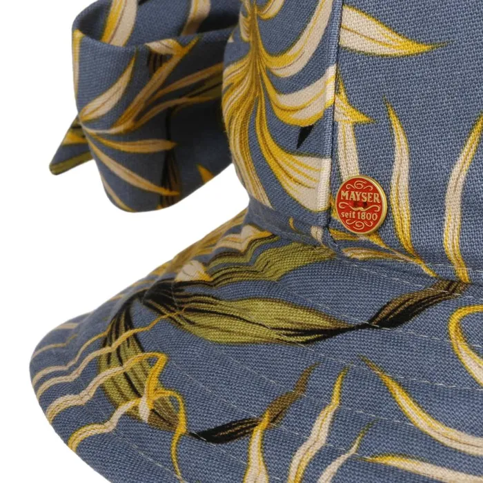 Women Bucket Hats Mayser Malu Leaves Bucket Reversible Hat Blue Women Bucket Hats Mayser Malu Leaves Bucket Reversible Hat Blue
