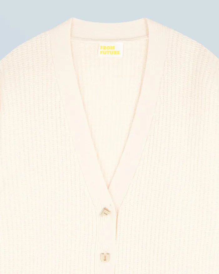 Women Cashmere Sweaters From Future Cardigan Sweater White