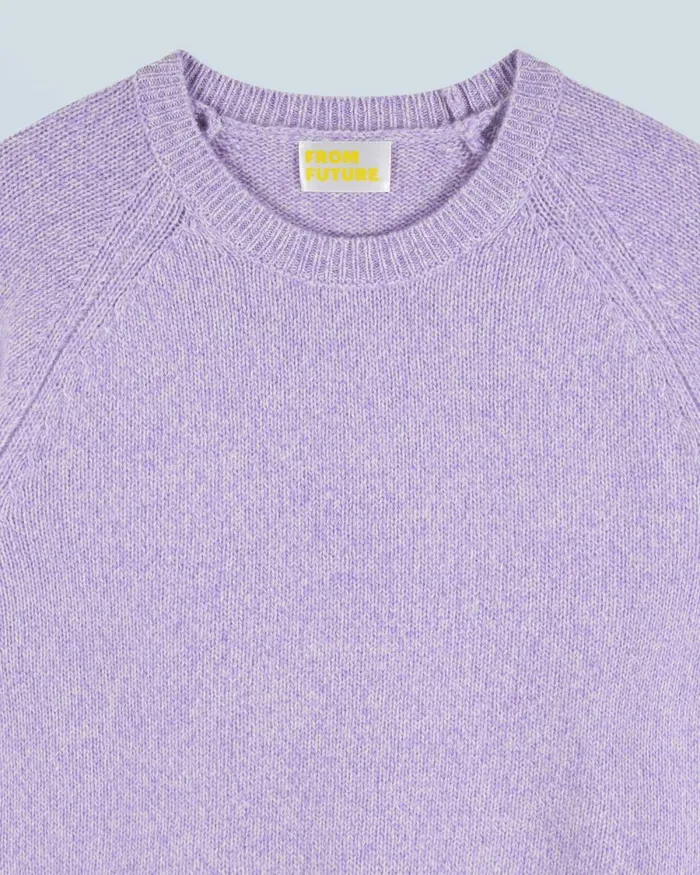 Women Cashmere Sweaters From Future Crewneck Raglan Sweater Lilac