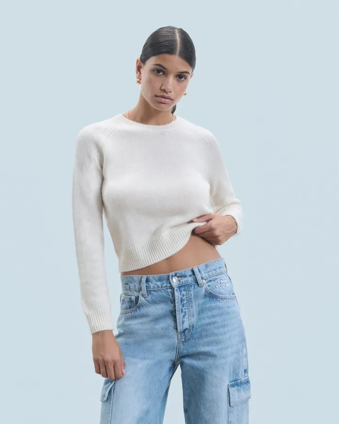 Women Cashmere Sweaters From Future Crewneck Raglan Sweater Neon Green