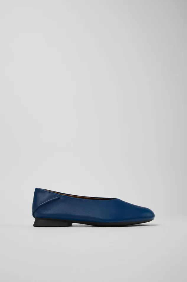 Women Casi Myra Blue Leather Ballerinas Camper Ballerinas