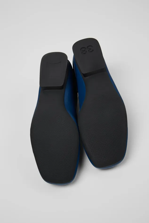 Women Casi Myra Blue Leather Ballerinas Camper Ballerinas