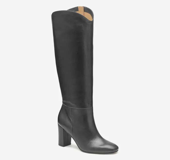 Women Charlotte KneeHigh Boot Black Italian Nappa JohnstonandMurphy Heels and Platform Wedges Women Charlotte KneeHigh Boot Black Italian Nappa JohnstonandMurphy Heels and Platform Wedges