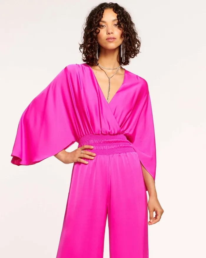 Women Cheri Wide Leg Jumpsuit True Blue Ramy Brook Dresses