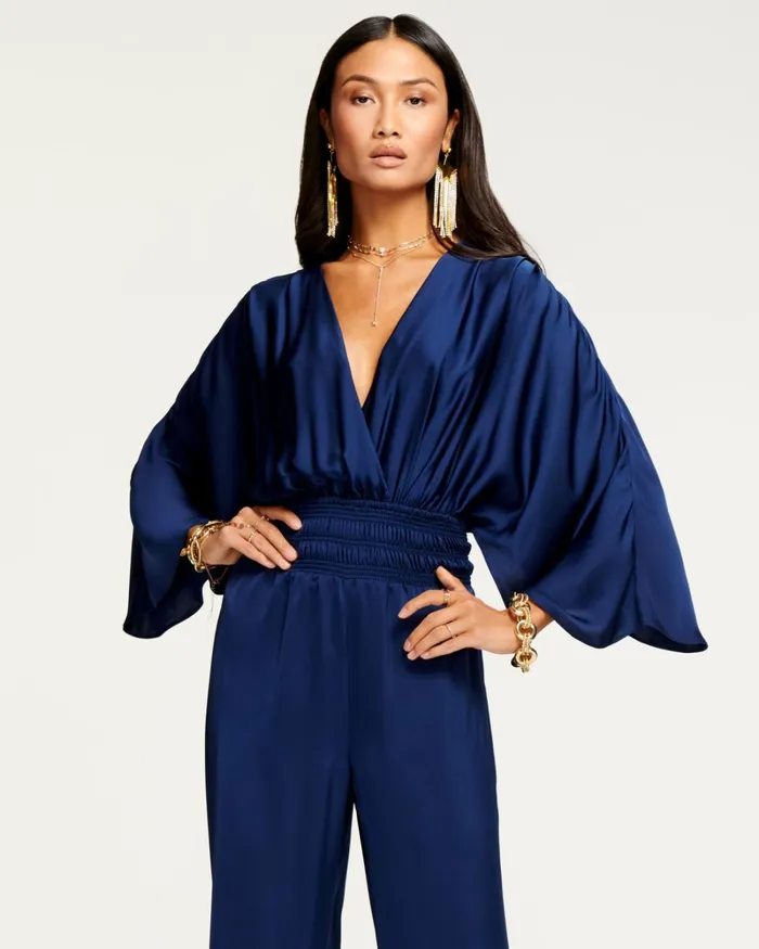 Women Cheri Wide Leg Jumpsuit True Blue Ramy Brook Dresses Women Cheri Wide Leg Jumpsuit True Blue Ramy Brook Dresses