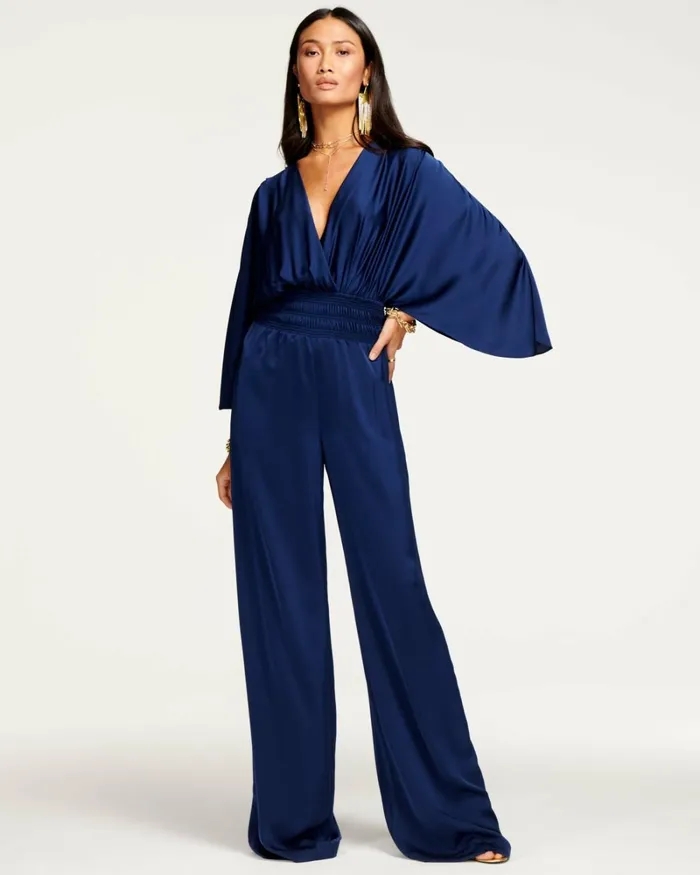 Women Cheri Wide Leg Jumpsuit True Blue Ramy Brook Dresses Women Cheri Wide Leg Jumpsuit True Blue Ramy Brook Dresses