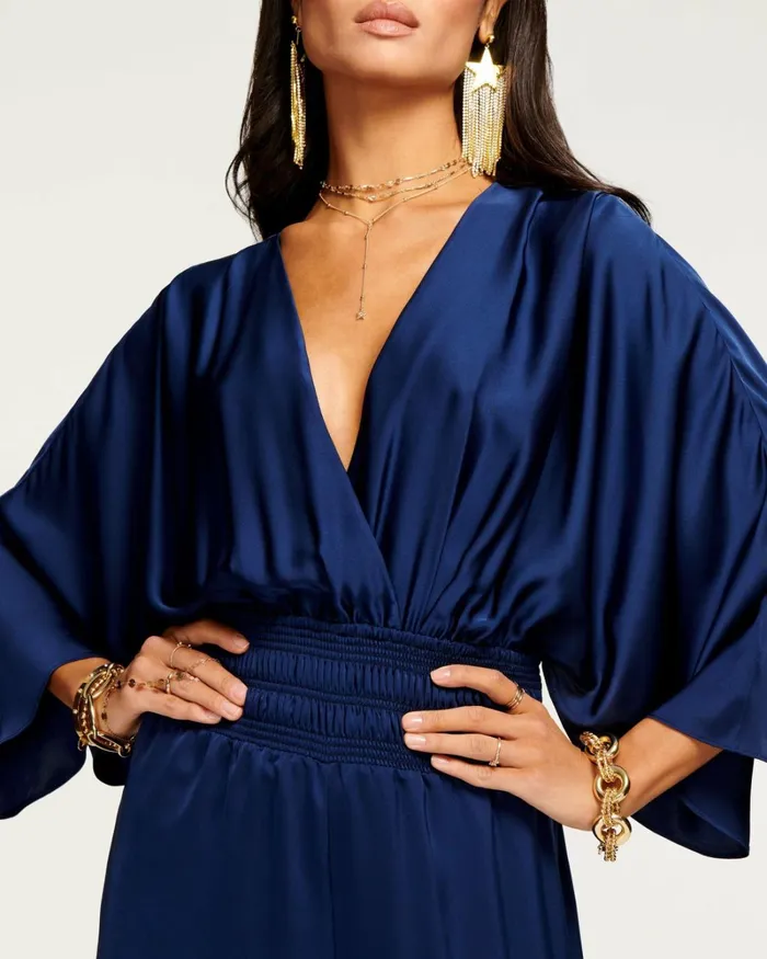 Women Cheri Wide Leg Jumpsuit True Blue Ramy Brook Dresses Women Cheri Wide Leg Jumpsuit True Blue Ramy Brook Dresses