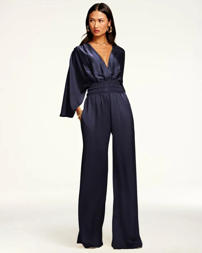 Women Cheri Wide Leg Jumpsuit True Blue Ramy Brook Dresses Women Cheri Wide Leg Jumpsuit True Blue Ramy Brook Dresses