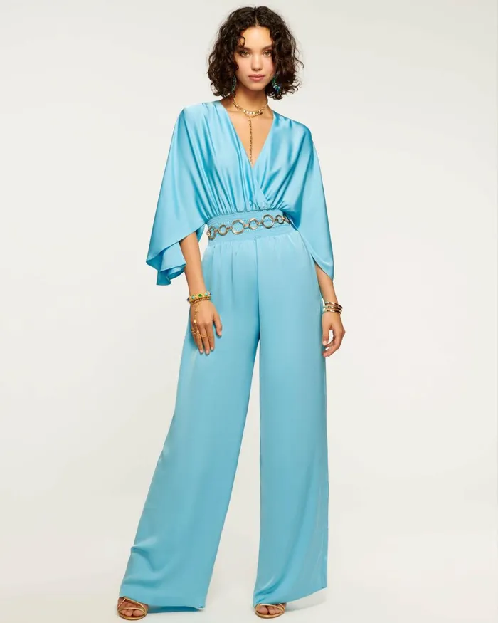 Women Cheri Wide Leg Jumpsuit True Blue Ramy Brook Dresses Women Cheri Wide Leg Jumpsuit True Blue Ramy Brook Dresses