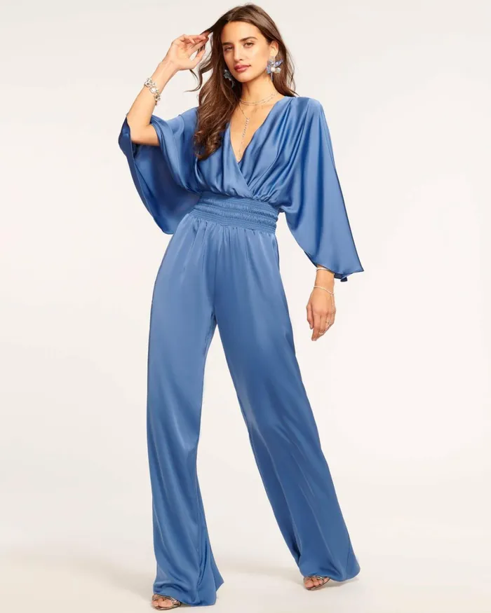 Women Cheri Wide Leg Jumpsuit True Blue Ramy Brook Dresses Women Cheri Wide Leg Jumpsuit True Blue Ramy Brook Dresses