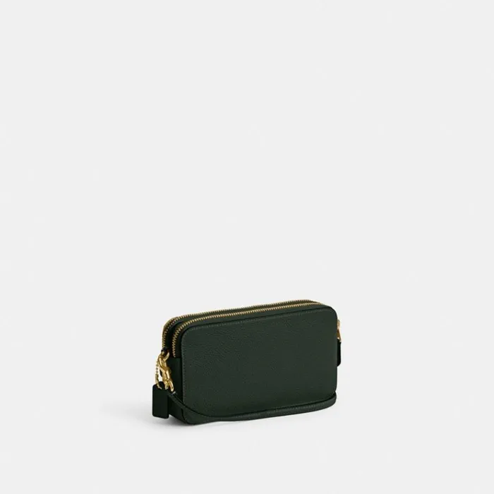 Women Clutches Coach Kira Crossbody Brassamazon Green