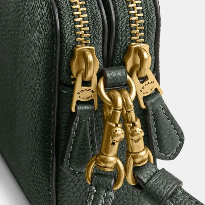 Women Clutches Coach Kira Crossbody Brassamazon Green