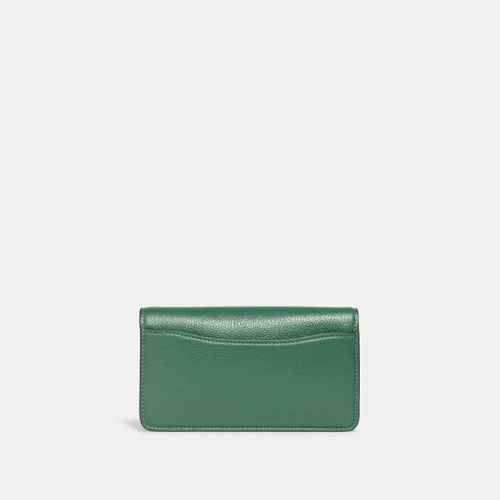 Women Clutches Coach Tabby Crossbody Wristlet Silverbright Green