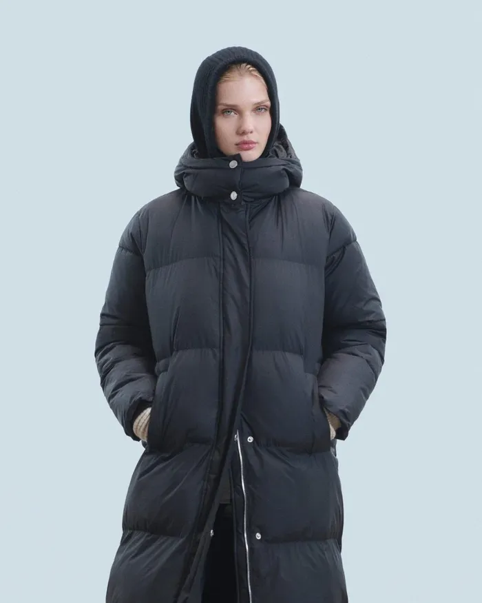 Women Coats and Jackets From Future Outerwear Long Down Jacket Black