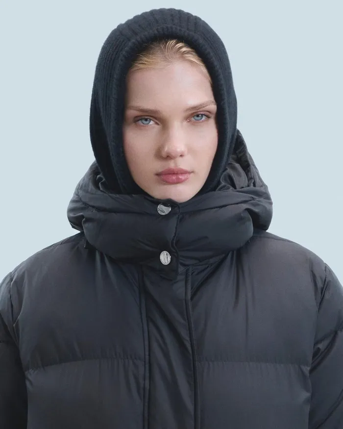 Women Coats and Jackets From Future Outerwear Long Down Jacket Black