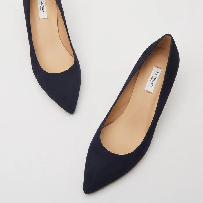 Women Court Shoes LKBennett Audrey Navy Suede Kitten Heel Courts Navy Blue Women Court Shoes LKBennett Audrey Navy Suede Kitten Heel Courts Navy Blue
