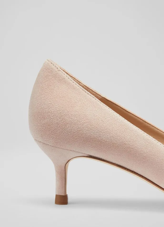 Women Court Shoes LKBennett Audrey Pale Pink Suede Closed Courts Pink Women Court Shoes LKBennett Audrey Pale Pink Suede Closed Courts Pink