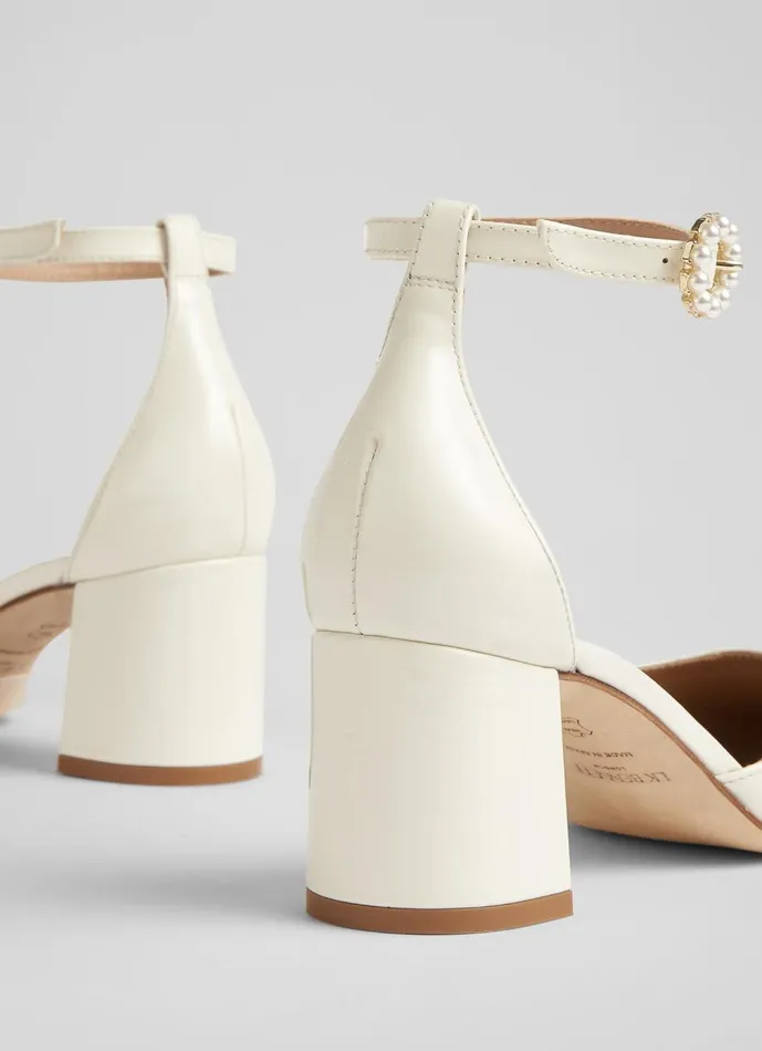 Women Court Shoes LKBennett Darling Cream Patent Leather Pearl Buckle D039orsay Courts White Women Court Shoes LKBennett Darling Cream Patent Leather Pearl Buckle D039orsay Courts White