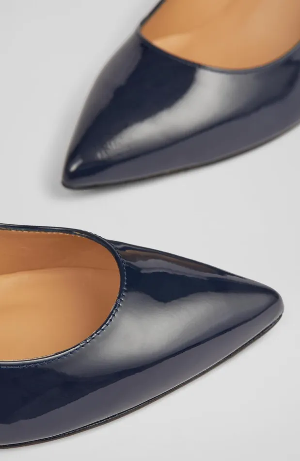 Women Court Shoes LKBennett Floret Navy Patent Leather Pointed Toe Courts Navy Blue Women Court Shoes LKBennett Floret Navy Patent Leather Pointed Toe Courts Navy Blue
