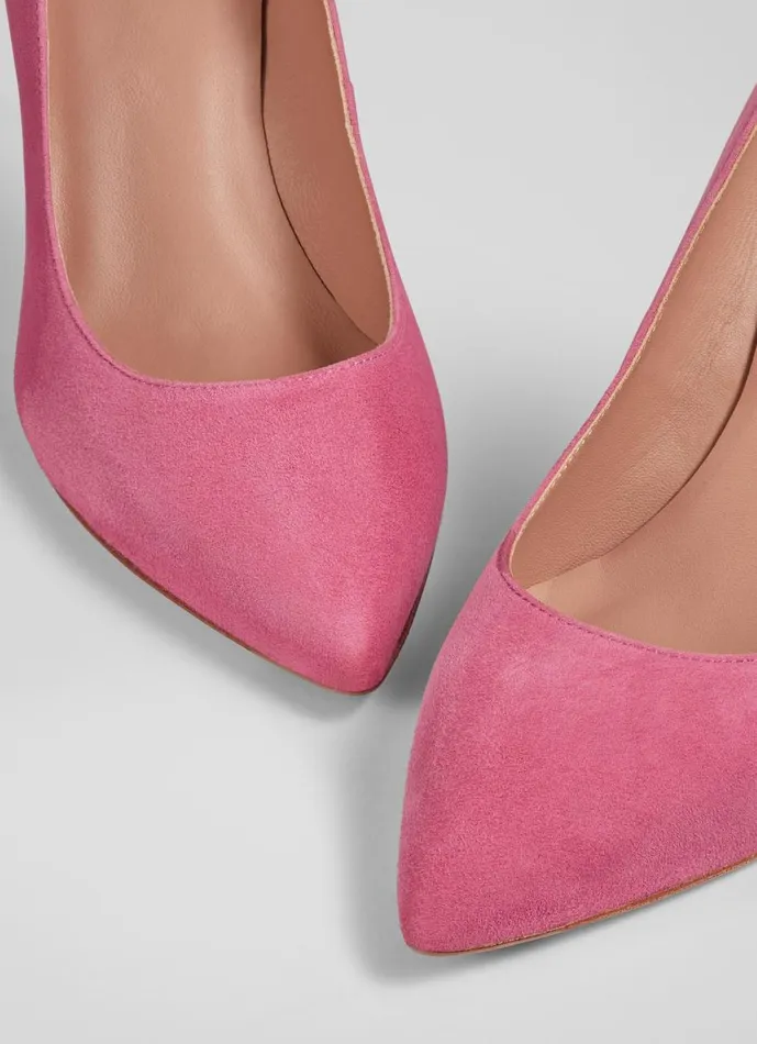 Women Court Shoes LKBennett Floret Pink Suede Pointed Toe Courts Pink Women Court Shoes LKBennett Floret Pink Suede Pointed Toe Courts Pink