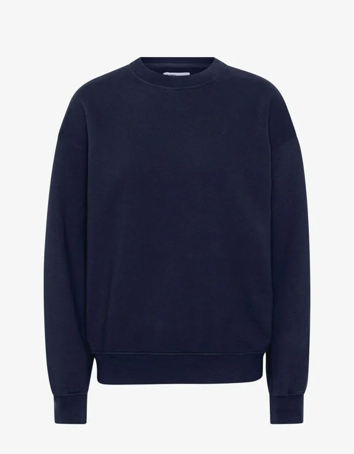 Women Crewneck Sweatshirts Colorful Standard Organic Oversized Crew Navy Blue Women Crewneck Sweatshirts Colorful Standard Organic Oversized Crew Navy Blue
