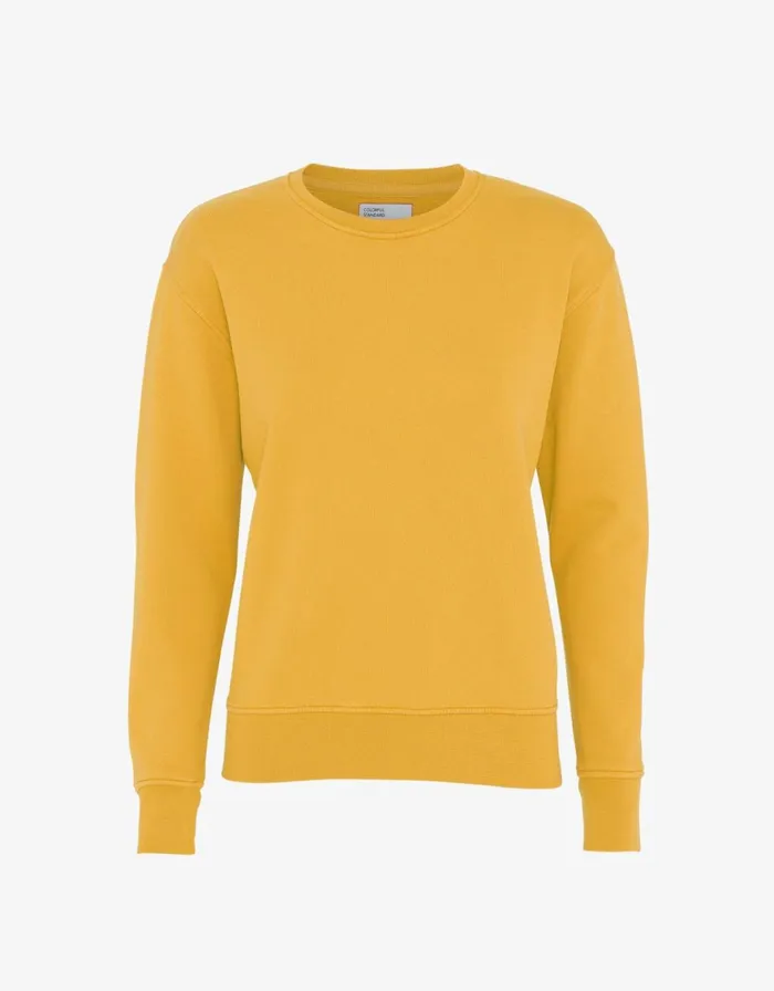 Women Crewneck Sweatshirts Colorful Standard Women Classic Organic Crew Burned Yellow Women Crewneck Sweatshirts Colorful Standard Women Classic Organic Crew Burned Yellow