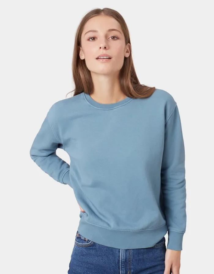Women Crewneck Sweatshirts Colorful Standard Women Classic Organic Crew Limestone Grey
