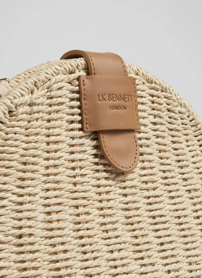 Women CrossBody Bags LKBennett Lorena Cream Wicker Shoulder Bag Women CrossBody Bags LKBennett Lorena Cream Wicker Shoulder Bag
