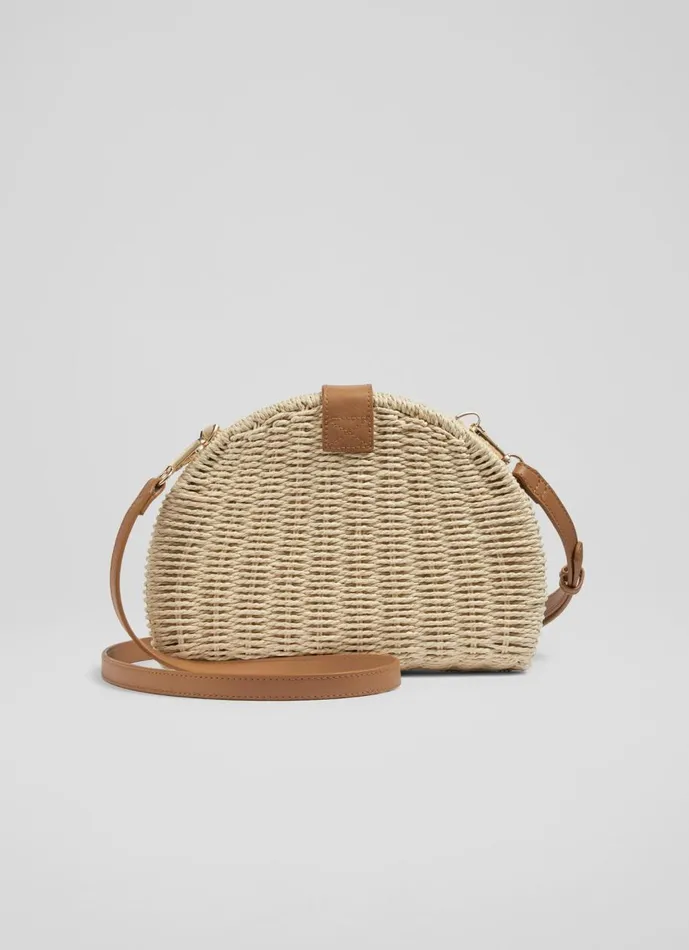 Women CrossBody Bags LKBennett Lorena Cream Wicker Shoulder Bag Women CrossBody Bags LKBennett Lorena Cream Wicker Shoulder Bag