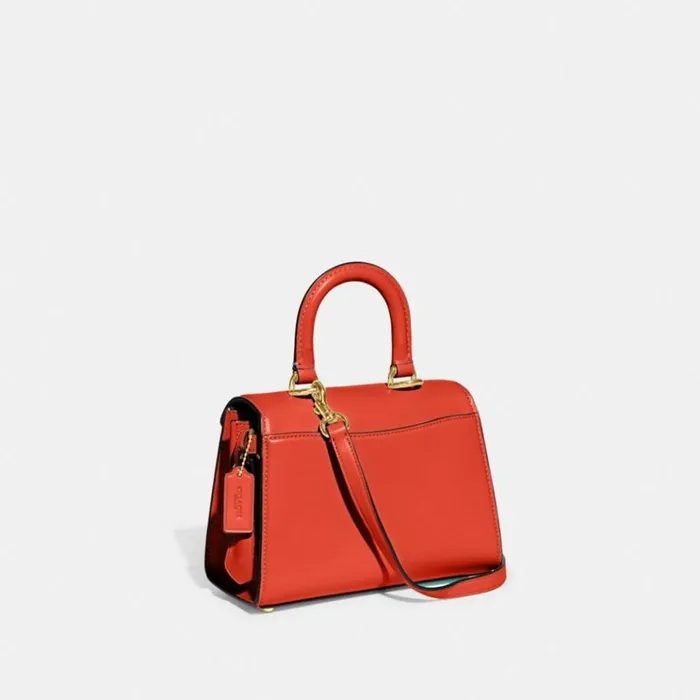 Women Crossbody Bags Coach Sammy Top Handle 21 Brasssun Orange