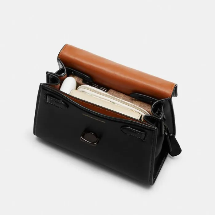 Women Crossbody Bags Coach Sammy Top Handle 21 Brasssun Orange
