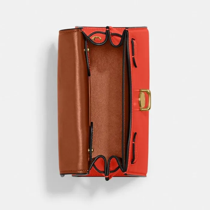 Women Crossbody Bags Coach Sammy Top Handle 21 Brasssun Orange