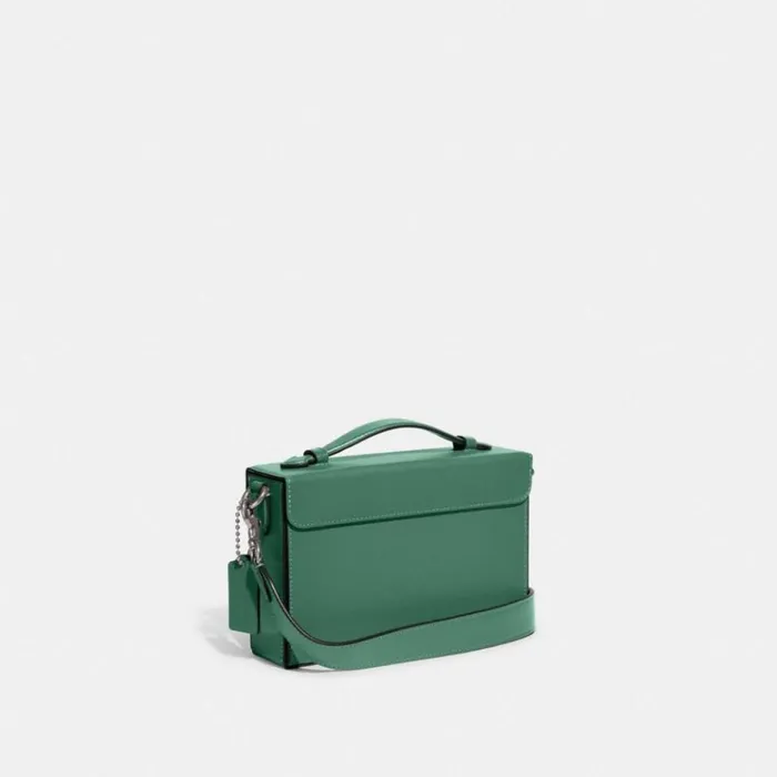 Women Crossbody Bags Coach Tabby Box Bag Silverbright Green