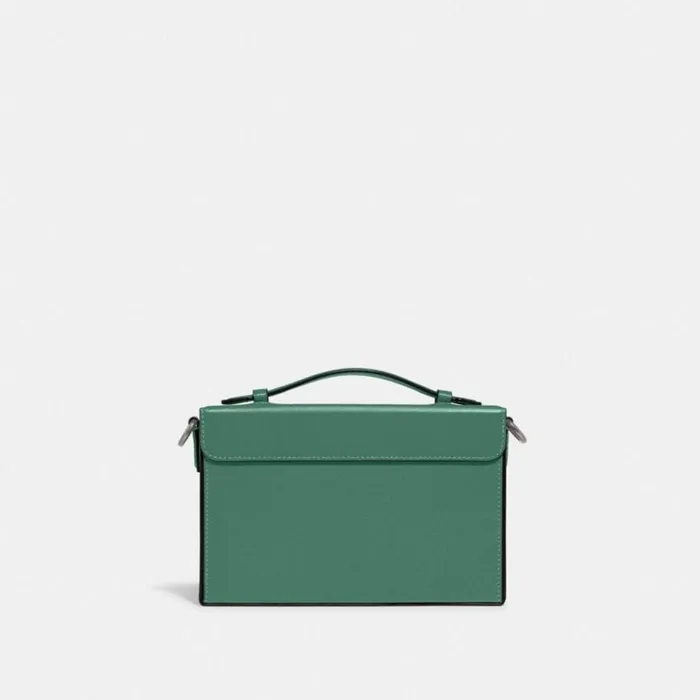 Women Crossbody Bags Coach Tabby Box Bag Silverbright Green