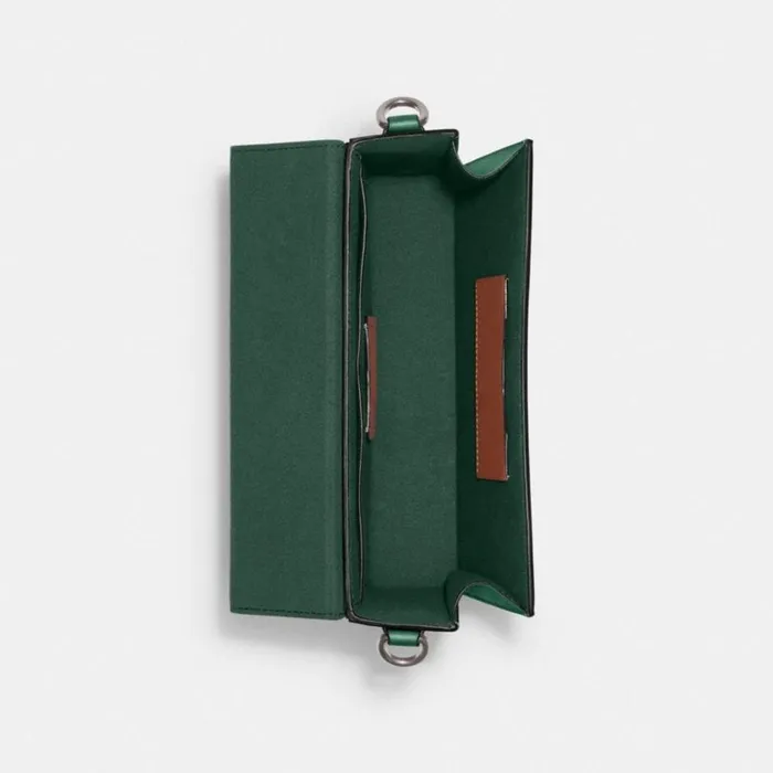 Women Crossbody Bags Coach Tabby Box Bag Silverbright Green