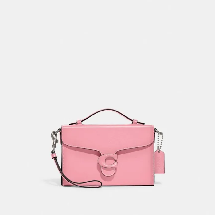 Women Crossbody Bags Coach Tabby Box Bag Silverflower Pink