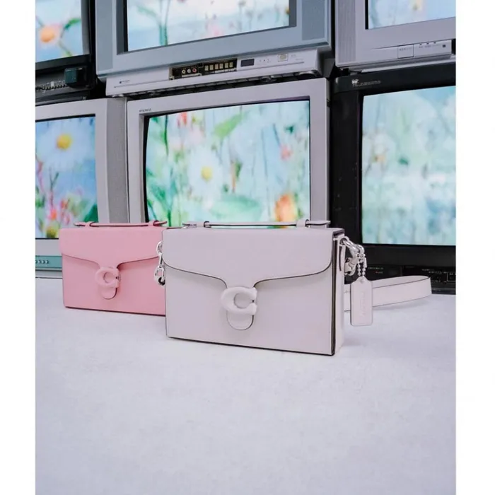 Women Crossbody Bags Coach Tabby Box Bag Silverflower Pink