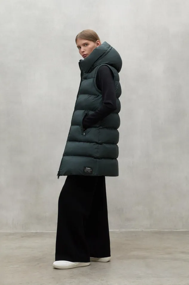 Women Dark Green Manlie Waistcoat Ecoalf Vests
