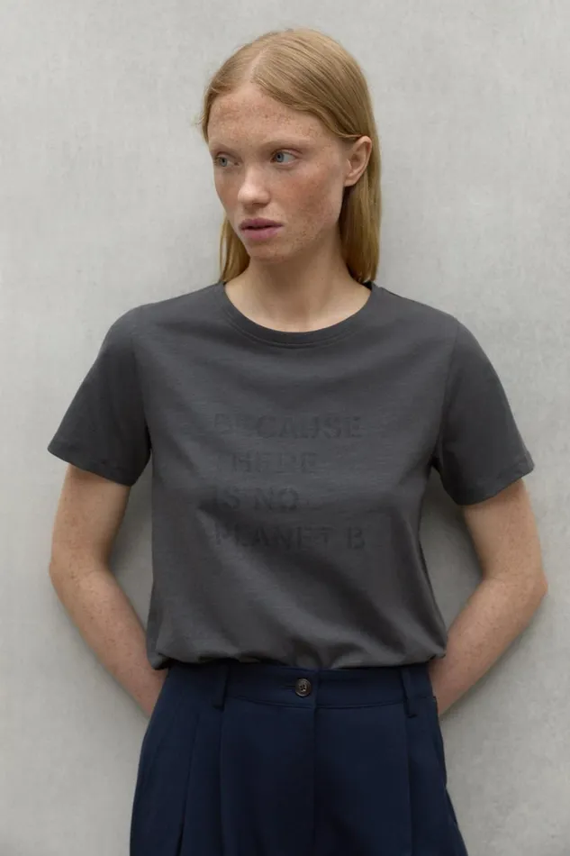 Women Dark Grey Ambel TShirt Ecoalf TShirts