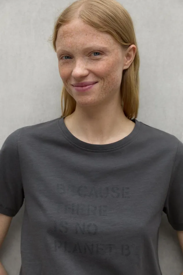Women Dark Grey Ambel TShirt Ecoalf TShirts