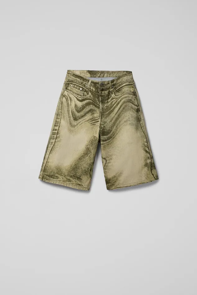 Women Denim Shorts BlackGreen Denim Shorts Camper Denim