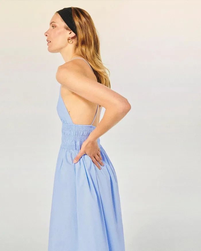 Women Dresses and Jumpsuits From Future Liah Long Strap Dress Baby Blue