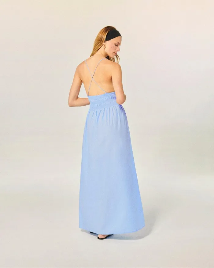 Women Dresses and Jumpsuits From Future Liah Long Strap Dress Baby Blue
