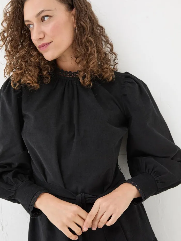 Women Dresses Fat Face Black Adley Cord 100 Cotton Dress Women Dresses Fat Face Black Adley Cord 100 Cotton Dress