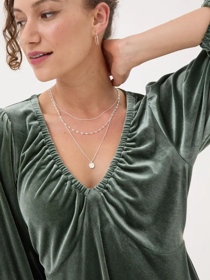 Women Dresses Fat Face Green Gracie Velvet Dress Women Dresses Fat Face Green Gracie Velvet Dress