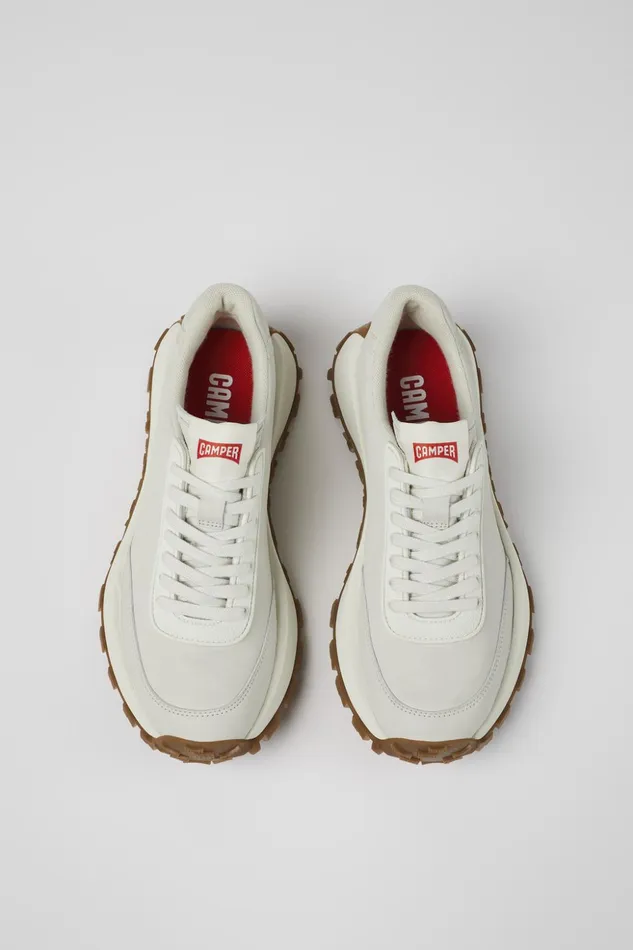 Women Drift Trail VIBRAM White Leather Sneakers Camper Sneakers