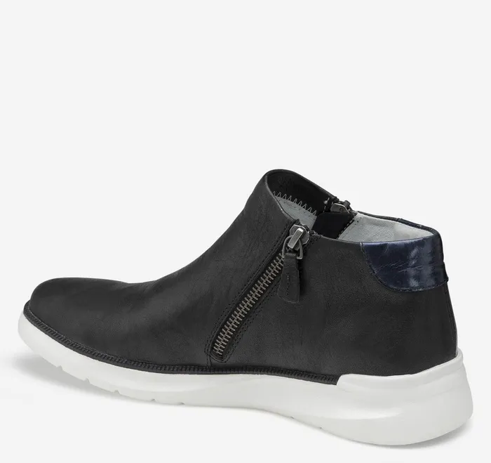 Women Emery Zip Bootie Black Italian Washed Sheepskin JohnstonandMurphy Boots and Booties Women Emery Zip Bootie Black Italian Washed Sheepskin JohnstonandMurphy Boots and Booties