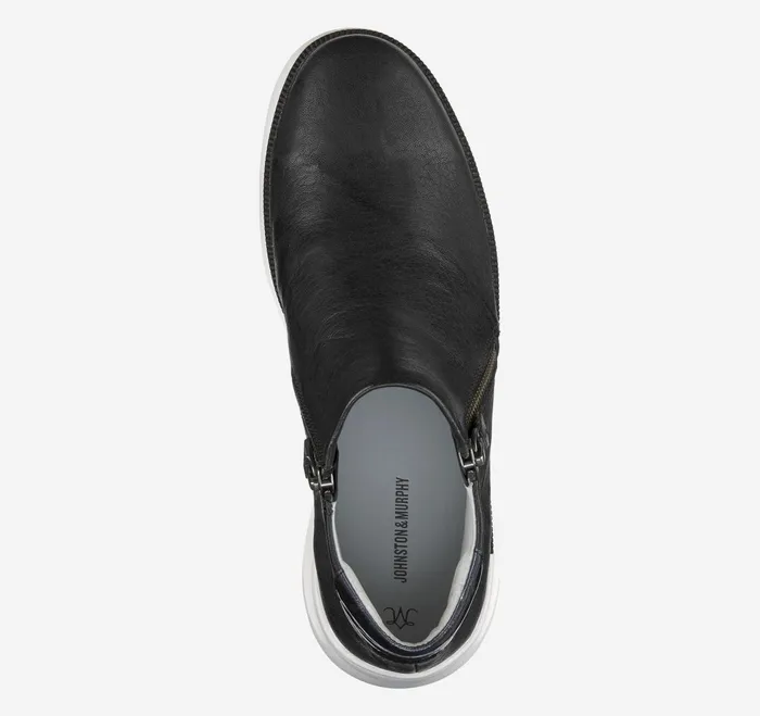 Women Emery Zip Bootie Black Italian Washed Sheepskin JohnstonandMurphy Boots and Booties Women Emery Zip Bootie Black Italian Washed Sheepskin JohnstonandMurphy Boots and Booties
