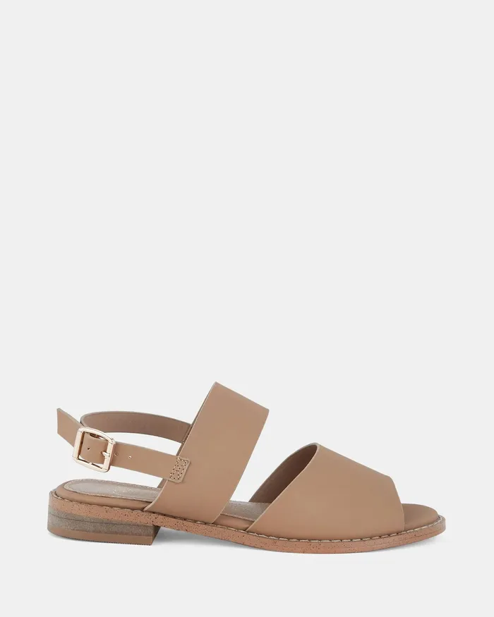 Women Flat Sandals NOVO Shoes TAILS CAMEL Flat Sandals