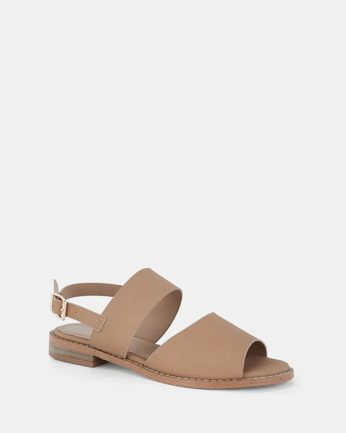 Women Flat Sandals NOVO Shoes TAILS CAMEL Flat Sandals
